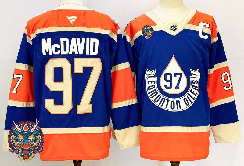 Men Edmonton Oilers #97 Mcdavid Blue Fanatics 2025 NHL Jersey style 7->edmonton oilers->NHL Jersey
